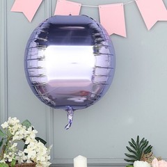 2 LAVENDER 18″ wide 4D Round Orbs Balls Mylar Foil Balloons Wedding Decorations