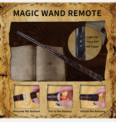 Harry Potter 10 LED Flameless Floating Candles Magic Wand Remote Halloween Decor