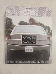 «‘Just Married» Banner – Vehicle, Wall Anywhere 30″x 18″ New/Sealed SHIPS FREE