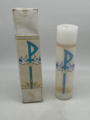 Wedding Unity Candle White Unscented To Have and to Hold Two in One Flesh 12″