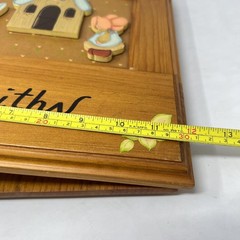 Folk Art Wood Painted Photo Album Cottagecore Grannycore Farmhouse Country