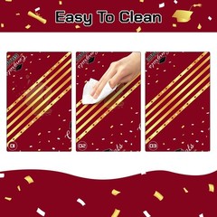 Childom 3 Pack Graduation Tablecloth,Graduation 54″ x 108″, Wine Red