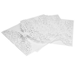 10Pcs European Style Carved Invitations Wedding/Business Cards (1)