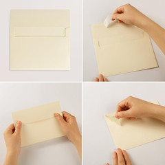 50 Pack 5 x 7 Envelopes Colored Self Seal for Wedding One Size Cream