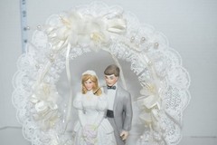Wilton Designer Series Dreams Come True Grey Tux, Wedding Cake Top # 118-400 VTG