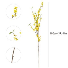 Artificial Forsythia Branches Pcs 39.4 Inch Cherry Blossom, Spring Flowers 6