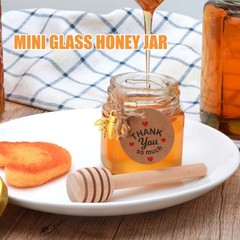 1.5 oz Mini Glass Honey Jars, Honey Jars Party Favors in Bulk, with