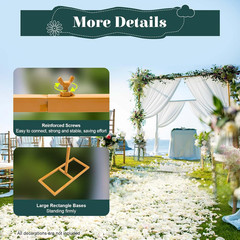 10 X 10 Feet Wedding Arches for Ceremony, Arch Decorations with Bases, Easy Asse