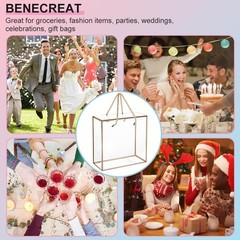 10 Packs Clear PET Plastic Gift Box 7.8×7.8×3.5 Inch Treat Gift Boxes W/ Gold