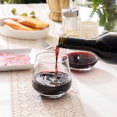 Stemless Wine Glasses Set of 4, 13.5oz Red White Wine Glasses 13.5oz Set of 4