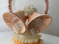 Vintage 60’s 70’s 80s? Chapel Bells Heart Shape Cake Topper