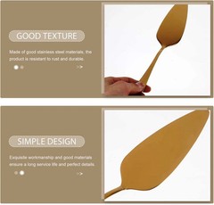 Wedding Cake Cutting Set Elegant Knife Server Pie Cutter Spatula Gold