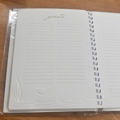 Guest Book Bound Hardcover beach embossed Ocean Birds gift box new