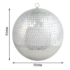 16″ Large Silver Glass Hanging Disco Mirror Ball Wedding Party Decorations SALE