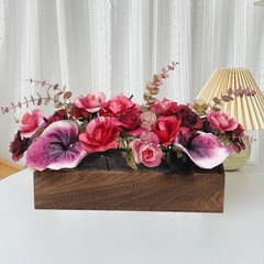 Artificial Flowers Potted Flower Arrangement Flowers Pot Realistic Silk Flowers