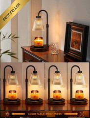 Innqoo Candle Warmer Lamp with Timer Dimmable Height Adjustable Wax Melts Decor