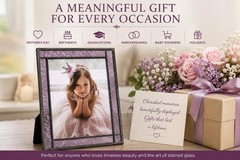 J Devlin Purple Stained Glass Picture Frame 5×7 | Wedding and family photos; …