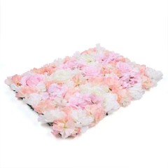 4 Pcs Light Pink Artificial Silk Flower Wall Panels 40 × 60 cm Wedding Backdrop