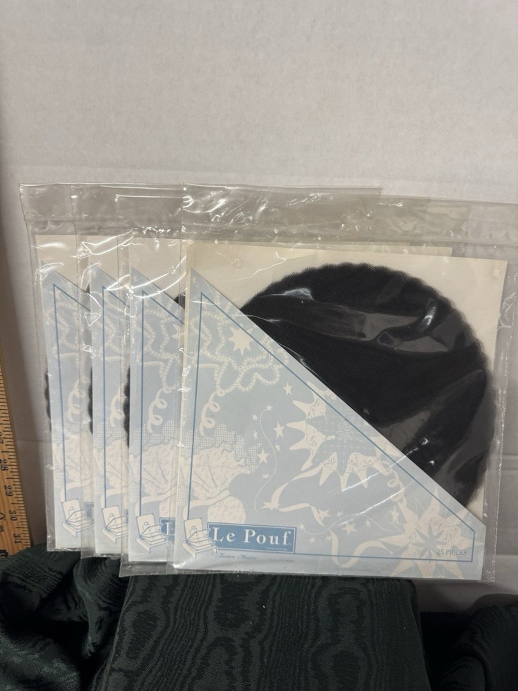 4 Packs Of 25 Black Tulle Precut Circles, 9”.