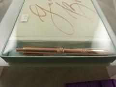 wedding guest book white and rose gold with pen 100 pages day event
