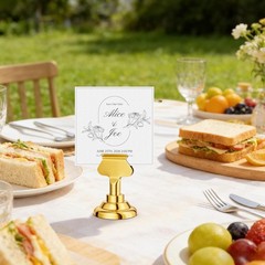 Sophisticated Gold Table Sign Holders – 1.7 Inches, Ideal for Elegant Occasions