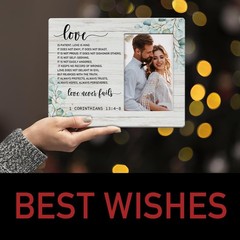 IAXIC Wedding Gifts for Couple Anniversary Photo Frame Religious Scripture Ru…