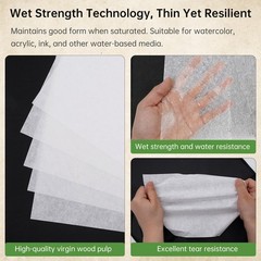 100 Sheets 5×7 inch White Tea Bag Paper 40gsm for Gelli Plate Printing & Collage