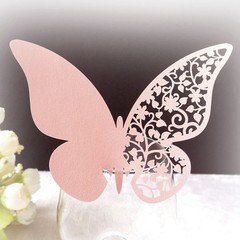 20pcs Shape Wedding Hollow Name Place Cards For Wine Glass Table