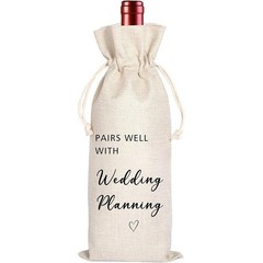 Eco-Friendly Cotton Wine Bag Drawstring Parties Engagement Wedding Graduation US