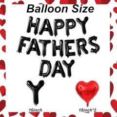 Happy Fathers Day Balloons 16inch Happy Fathers Day Foil Letter Balloons Black