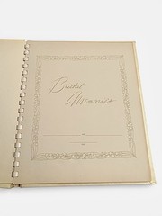 Vintage “Our Engagement & Wedding” Memory Album 60’s Faux Leather