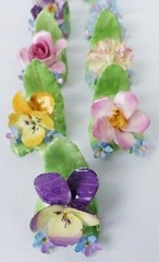 16 Coalport Bone China Floral Place Card Holders ~ Mixed Condition Flower Petals
