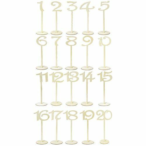 Wrapables Wooden Table Number Stands for Wedding, Parties, Holidays, Special Eve