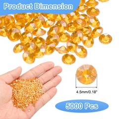 5000Pcs Wedding Table Scatter Confetti for Crafts (Light Coffee 4.5mm)