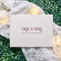 WITH LOVE Wedding Guest Book Mr. & Mrs. medium, White – & Mrs./Wedding