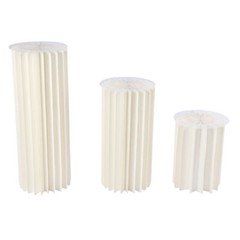 Foldable Honeycomb Cardboard Centerpiece Set 3pc With 30cm Acrylic Tops