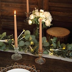 60 Beige Premium 10″ Taper Candles Unscented Dinner Party Wedding Decorations