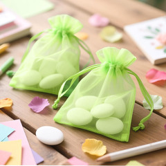 25PCS Drawsring Organza Bags 5×7 inches – Light Green Organza Gift Bag, Sheer Me