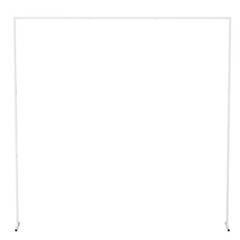 10x10FT White Metal Wedding Arch Kit Ceremony Backdrop Stand Heavy Duty -40 Lbs