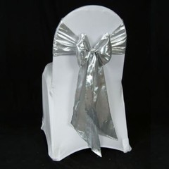 Tissue Lame Chair Sashes 6″ x108″ Bow Metallic 100% Polyester 8 COLORS Wedding