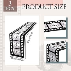 12 x 72 Inch Movie Night Table Runner Movie Theme Party 3 Classic Style