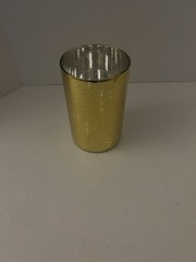 Glasseam 12-Gold Cylinder Vases/Pillers For Candles/Center Pieces 6-6” & 6-4”