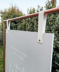 Wedding Signage Leather Straps, Welcome Sign Hanging Straps for Sign Stand