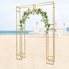 Free Standing Wedding Arch Backdrop Stand Square Metal Balloon Arch Stand
