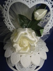 New Vintage Wilton «Wedding Rose » Wedding CakeTop, white rose, 103-2328