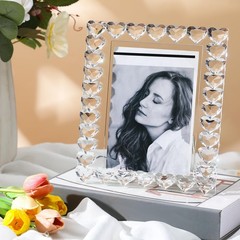 5×7 Inches Crystal Picture Frame Standing Clear Wedding Photo Frame for Home …