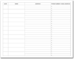 BookFactory Guest Book (120 Pages) / Guest Sign-in Book/Guest Registry/Guestbook