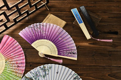 4 Pieces Oriental Bamboo Folding Hand Fans Church Wedding Gift, Party Favors, DI