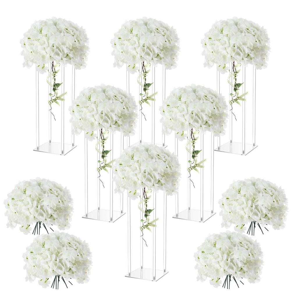 Tall Acrylic Wedding Flower Stand Centerpieces Clear Elegant Vase Column Stand..
