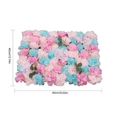 12PC 60x40cm Flower Wall Panel Artificial Flower Wall Backdrop Wedding Celebraty